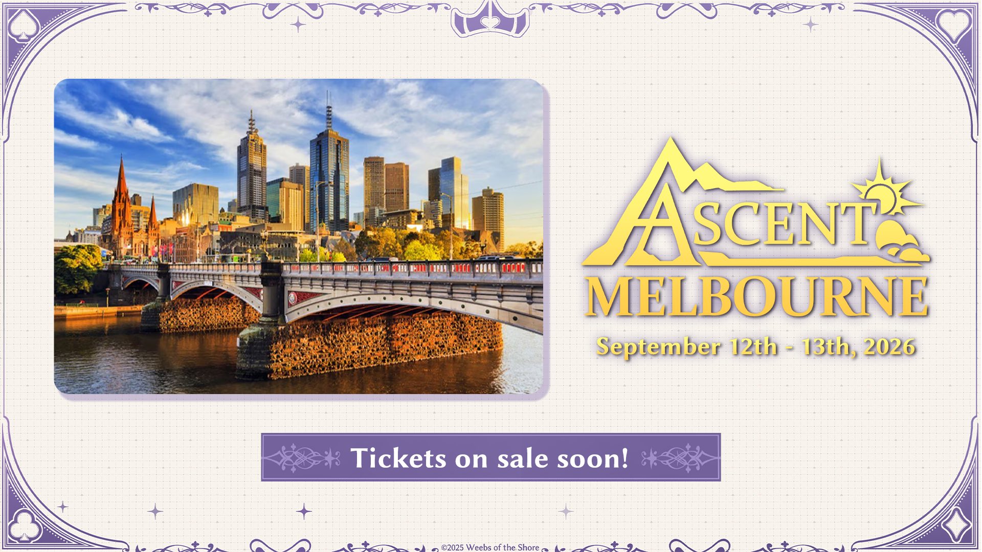 我們將於 2026 年 9 月 12 日至 13 日 再次回到澳洲，舉辦 Ascent Melbourne！
